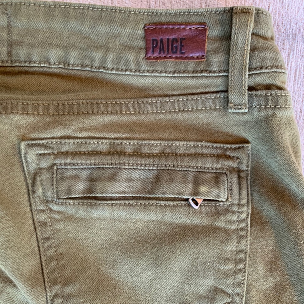 Paige Denim army green jean